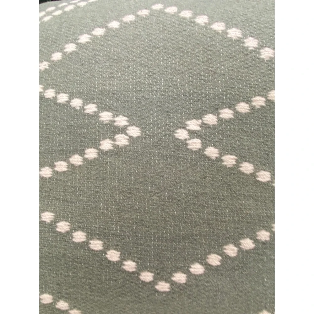 Set of 2 Crate & Barrel Sage Kilim Cotton Wool Blend Throw Pillow Covers 23x23